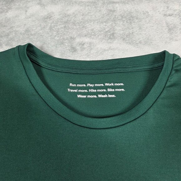 Organic Basics Shirt Mens L / XL Green SilverTech 2.0 Long Sleeve Tee - Picture 2 of 10